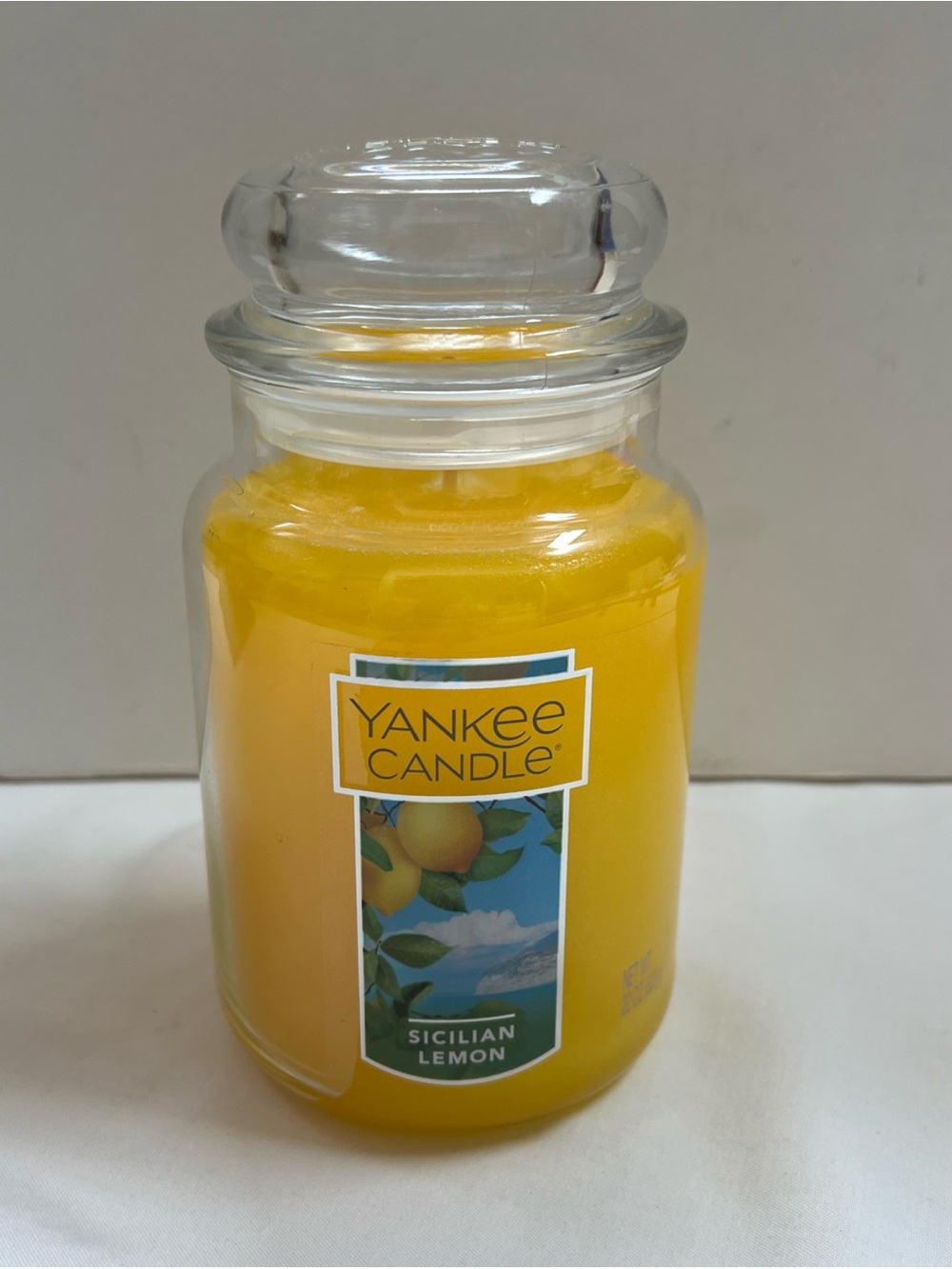Yankee Candle Sicilian Lemon 22 Oz. NEW Large Jar 1 Wick Summer Clean Scent